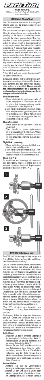 Park Tool CT-5 Manual preview