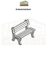 PARK WAREHOUSE 4ft Deluxe Park Bench Manual предпросмотр