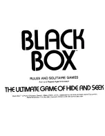 Parker Brothers Black Box Instructions Manual preview