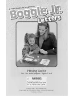 Parker Brothers Boggle Jr. Letters Playing Manual предпросмотр