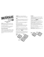 Предварительный просмотр 1 страницы Parker Brothers Boggle To Go Instructions