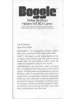 Parker Brothers Boggle Instructions preview