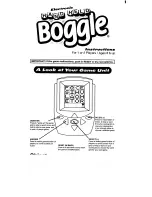 Parker Brothers Electronic Hand Held Boggle Instructions Manual preview