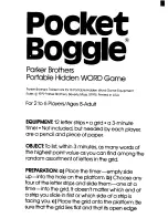 Parker Brothers Portable Hidden WORD game Manual preview