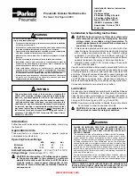 Предварительный просмотр 1 страницы Parker Pneumatic H4 Series Installation & Service Instructions Manual