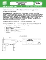 Parker Research Corp B300UF Operating Instructions предпросмотр