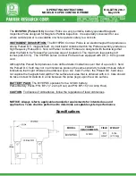 Parker Research Corp B310PDC Operating Instructions preview