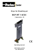 Preview for 1 page of Parker Zander BSP-MT 1-8/D3 Operating Manual