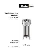 Parker Zander HDK-MT 10-100 Operating Instructions Manual preview