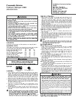 Parker 1R402F Installation & Service Instructions preview