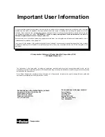 Предварительный просмотр 2 страницы Parker 6250 User Manual