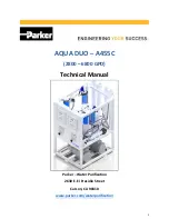 Parker AQUA DUO A455C-2800 Technical Manual preview