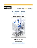 Parker AQUA DUO - A455C Technical Manual preview