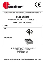 Preview for 1 page of Parker FO4PS Instructions For Installation, Use And Maintenance