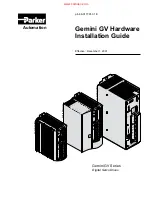 Preview for 1 page of Parker Gemini GV Series Installation Manual