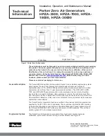 Parker HPZA-18000 Technical Information preview