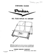 Parker HS-7030 HITCH-N-SWEEP Owner'S Manual preview