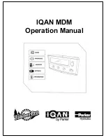 Предварительный просмотр 1 страницы Parker IQAN MDM Operation Manual