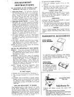 Preview for 4 page of Parker PA-5920 PARKERETTE Operating Instructions And Parts List