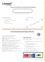 Preview for 2 page of Parker Plasma Cutting Series Owner'S Handbook Manual