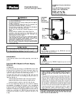 Parker PSSSE24A Installation & Service Instructions Manual preview