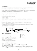 Предварительный просмотр 6 страницы Parker SGP 360 Owner'S Handbook Manual