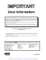 Предварительный просмотр 3 страницы Parker TQ10X User Manual