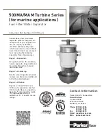 Preview for 1 page of Parker Turbine 500MA Instruction Manual