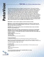 Preview for 4 page of ParkerVision WR1500 User Manual