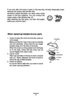 Preview for 10 page of Parkinson Cowan AG HOB NW Owners Handbook And Installation Instructions