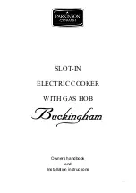 Parkinson Cowan Buckingham R1200BUL Owners Handbook And Installation Instructions preview