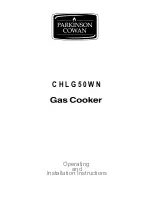 Parkinson Cowan CHLG50WN Operating And Installation Instructions предпросмотр