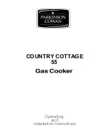 Parkinson Cowan Country Cottage 55 Operating And Installation Instructions preview