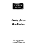 Parkinson Cowan Country Cottage Owner'S And Installation Manual предпросмотр