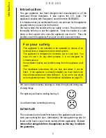 Preview for 2 page of Parkinson Cowan CSG 404 Operating And Installation Instructions