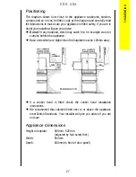 Предварительный просмотр 27 страницы Parkinson Cowan CSG 404 Owner'S And Installation Manual