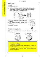 Предварительный просмотр 6 страницы Parkinson Cowan CSG 427 Operating And Installation Instructions