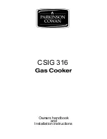 Parkinson Cowan CSIG 316 Owner'S And Installation Manual preview