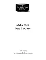 Parkinson Cowan CSIG 404 Operating And Installation Instructions предпросмотр