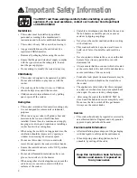 Preview for 2 page of Parkinson Cowan CSIG 503 W Instruction Booklet