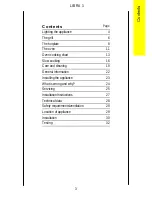 Preview for 3 page of Parkinson Cowan LIBRA 3 Operating And Installation Instructions