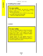 Preview for 28 page of Parkinson Cowan Lyric 50 GX Owner'S Handbook Manual