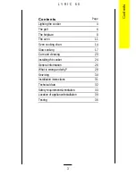 Preview for 3 page of Parkinson Cowan Lyric 50 Owners Handbook And Installation Instructions