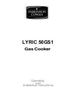 Parkinson Cowan LYRIC 50GS1 Operating And Installation Instructions preview