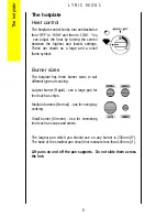 Preview for 8 page of Parkinson Cowan LYRIC 50GS1 Operating And Installation Instructions