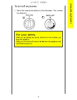 Preview for 5 page of Parkinson Cowan LYRIC 50M1 Operating And Installation Instructions