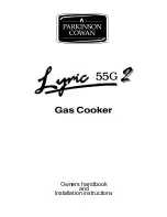 Parkinson Cowan Lyric 55G2 Owners Handbook And Installation Instructions preview