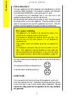 Preview for 2 page of Parkinson Cowan LYRIC 55GS Operating And Installation Instructions