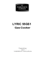 Parkinson Cowan Lyric 55GS1 Operating And Installation Instructions preview