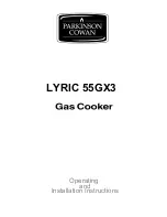 Предварительный просмотр 1 страницы Parkinson Cowan Lyric 55GX3 Operating And Installation Instructions